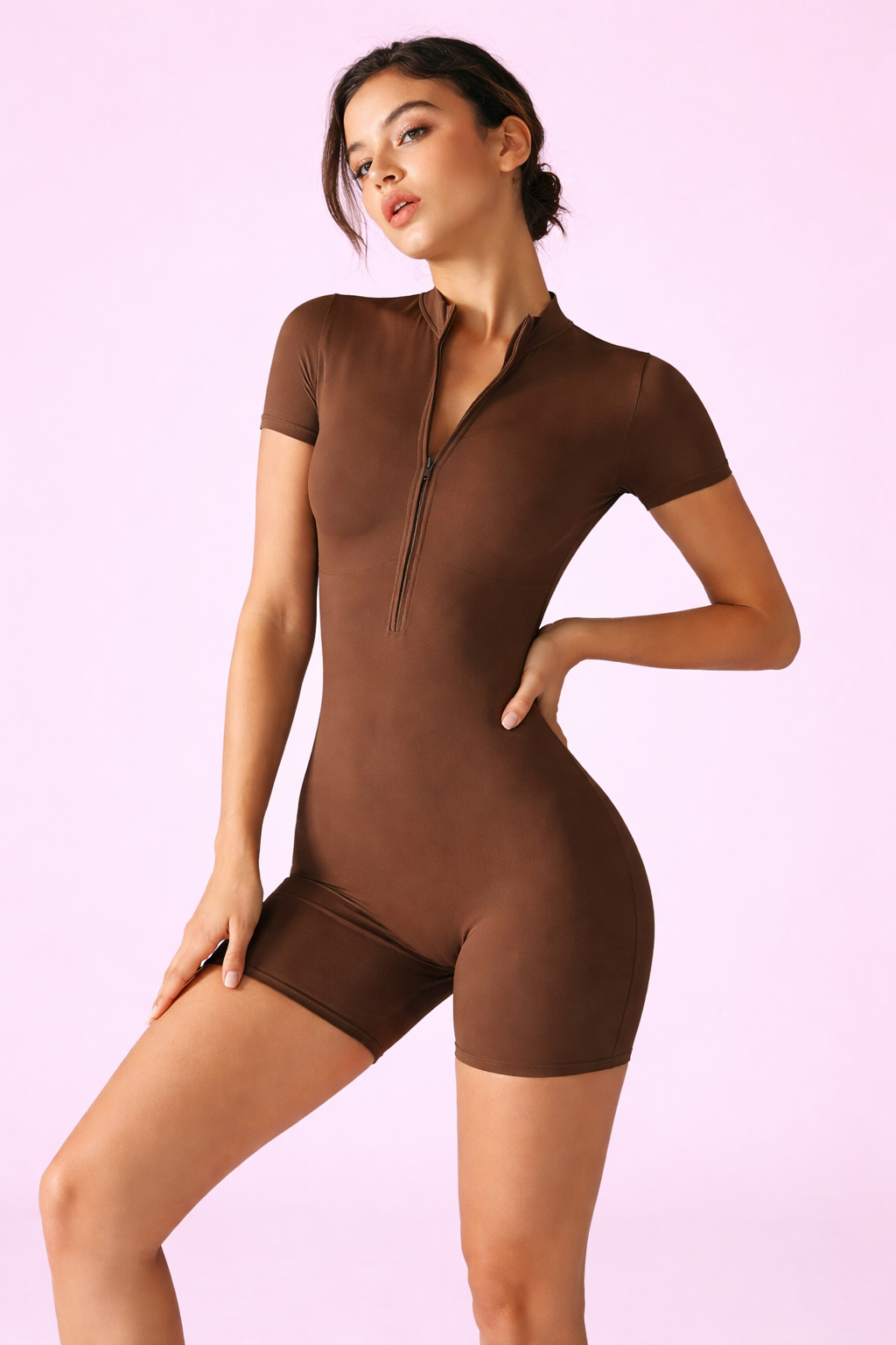 Yoga Jumpsuit Zipper Bodysuit