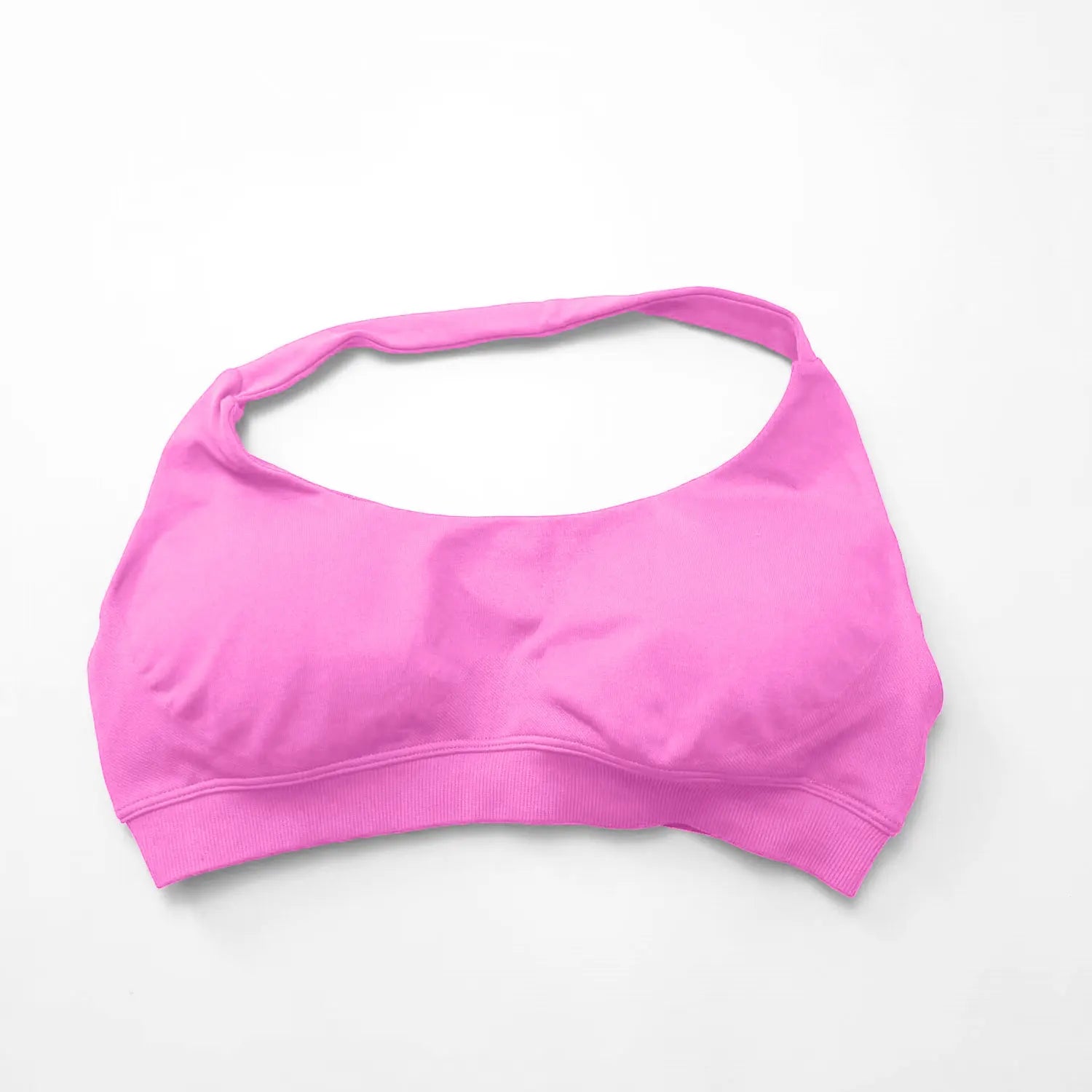 Seamless Halter Push Up Sports Bra