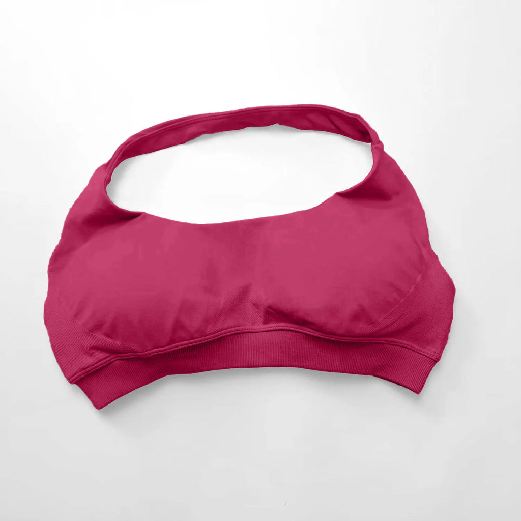 Seamless Halter Push Up Sports Bra