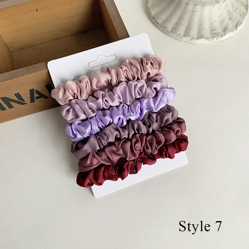 Hair Scrunchies Set - 3/6 pcs