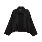 Suede Oversized Bomber Jacket