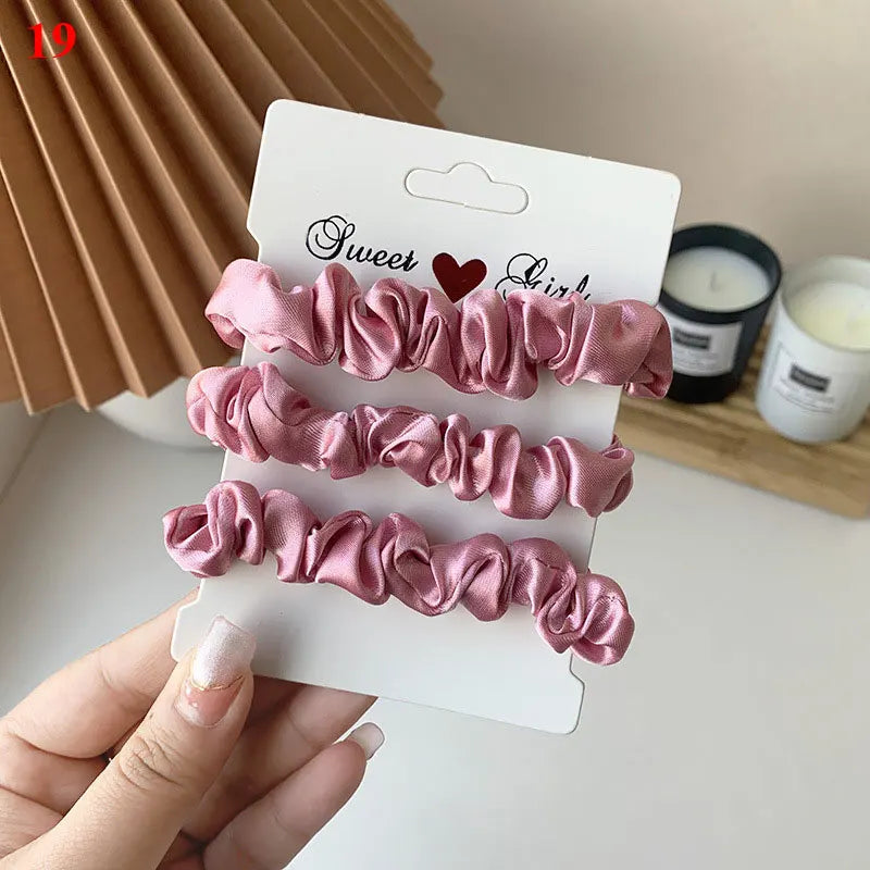 Hair Scrunchies Set - 3/6 pcs