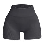 High Waist Ribbed Yoga Shorts