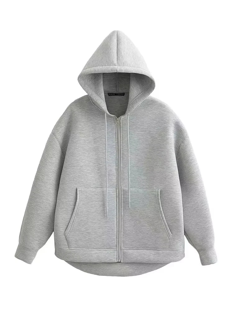 Oversized Zipper Hoddie Jacket