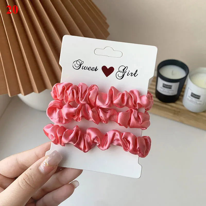 Hair Scrunchies Set - 3/6 pcs