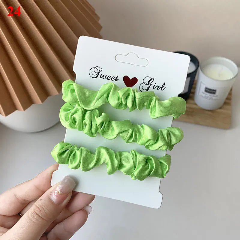 Hair Scrunchies Set - 3/6 pcs