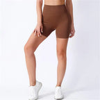 High Waist Ribbed Yoga Shorts