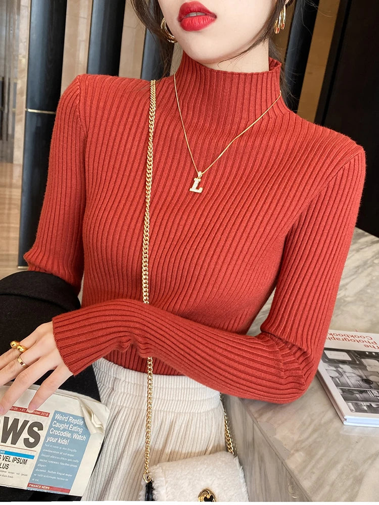 Classic Turtleneck Knit Sweater