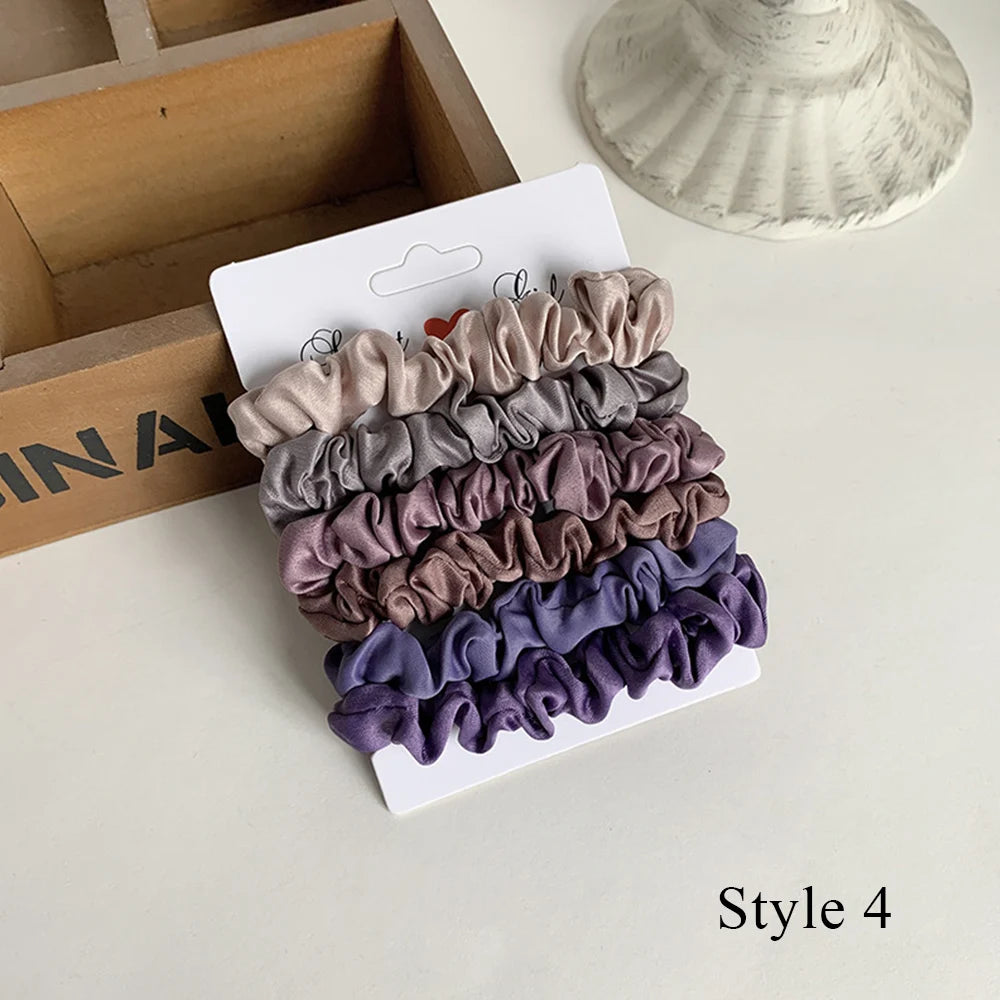 Hair Scrunchies Set - 3/6 pcs