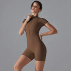 Yoga Jumpsuit Zipper Bodysuit