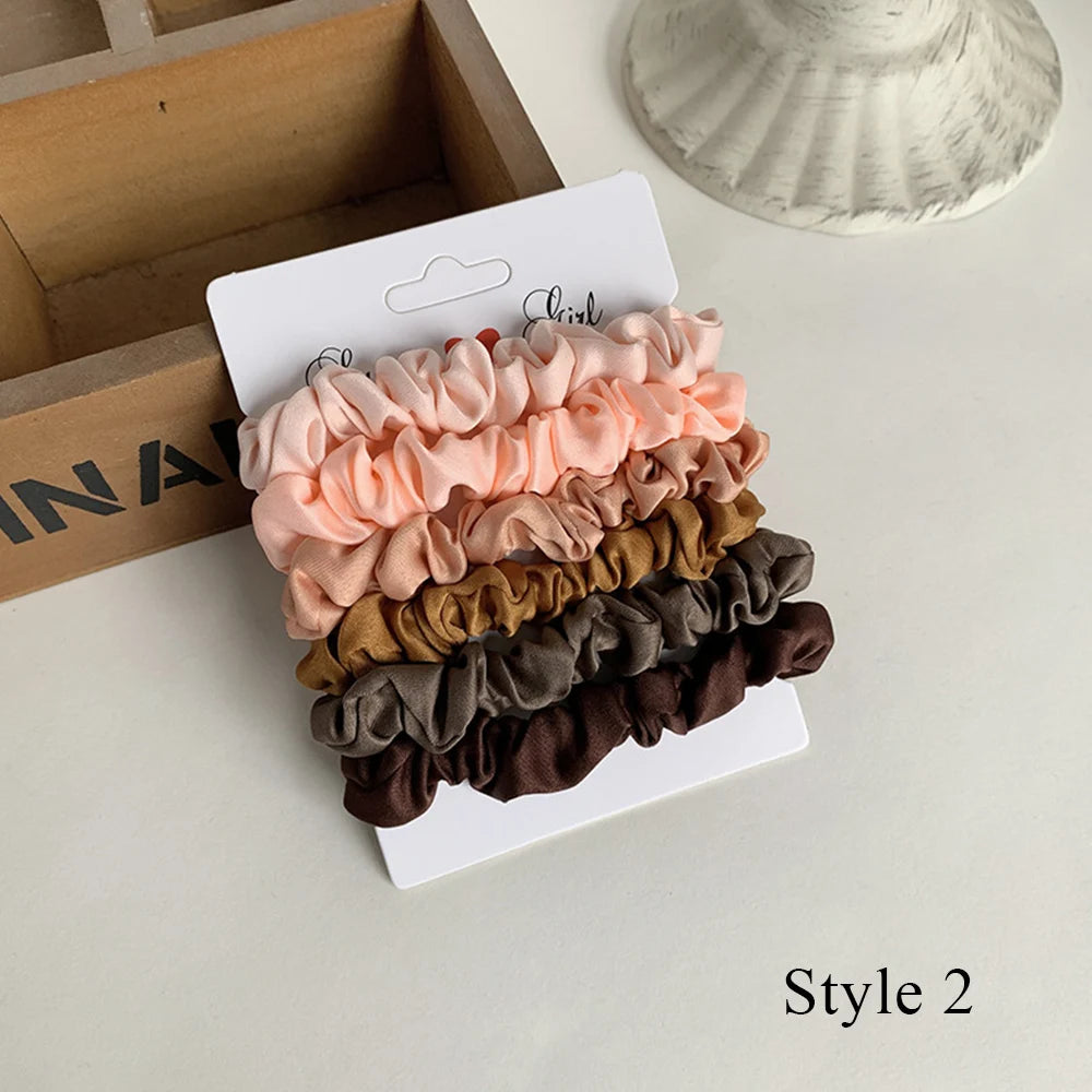 Hair Scrunchies Set - 3/6 pcs