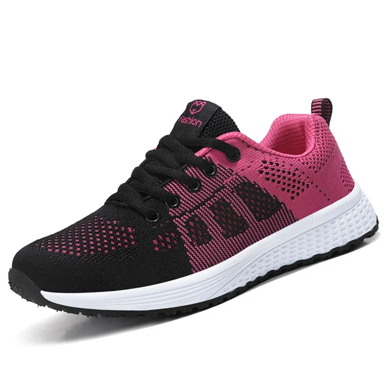 Breathable Mesh Lace Up Sneakers
