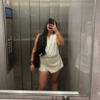 High Waist Asymmetric Skort