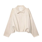 Suede Oversized Bomber Jacket