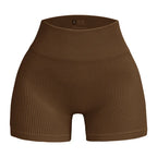 High Waist Ribbed Yoga Shorts