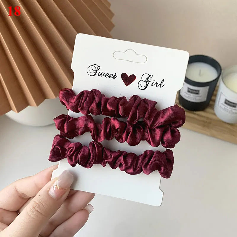 Hair Scrunchies Set - 3/6 pcs