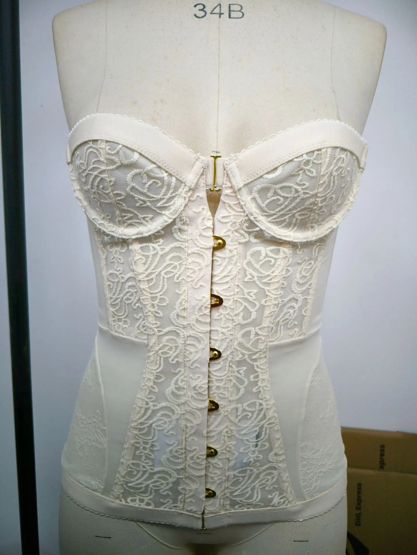 Lace Strapless Corset Tube Top