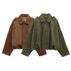 Suede Oversized Bomber Jacket