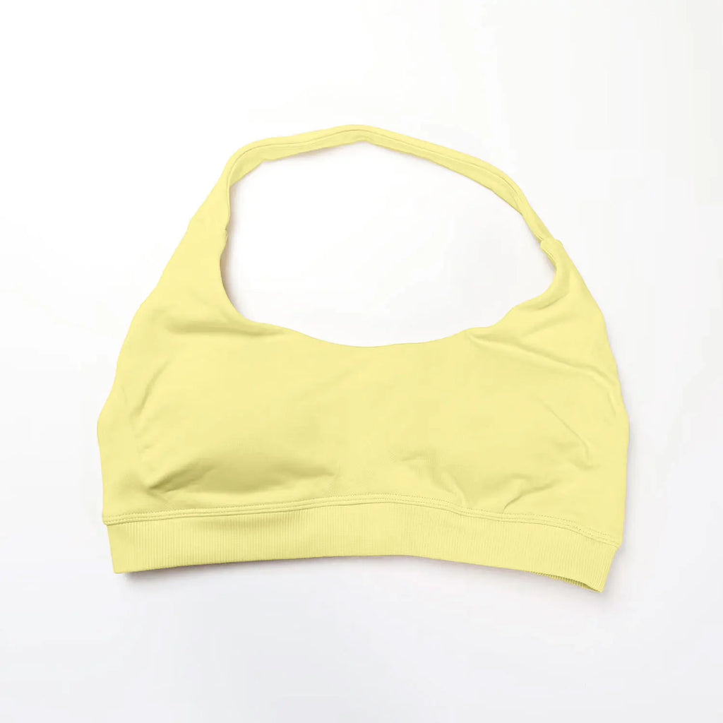 Seamless Halter Push Up Sports Bra