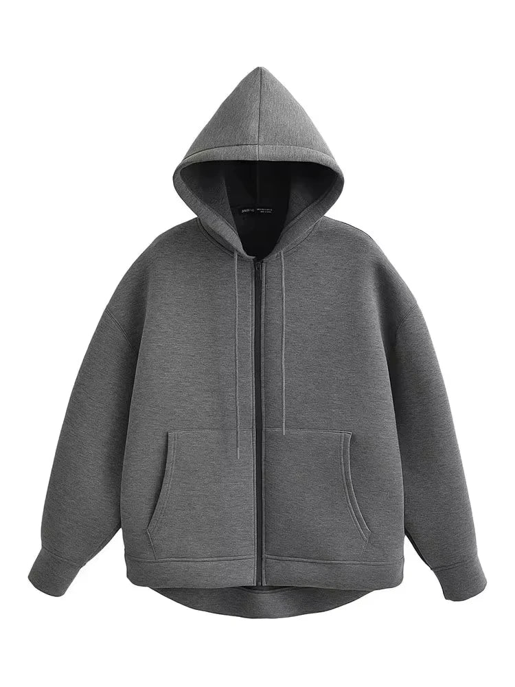 Oversized Zipper Hoddie Jacket