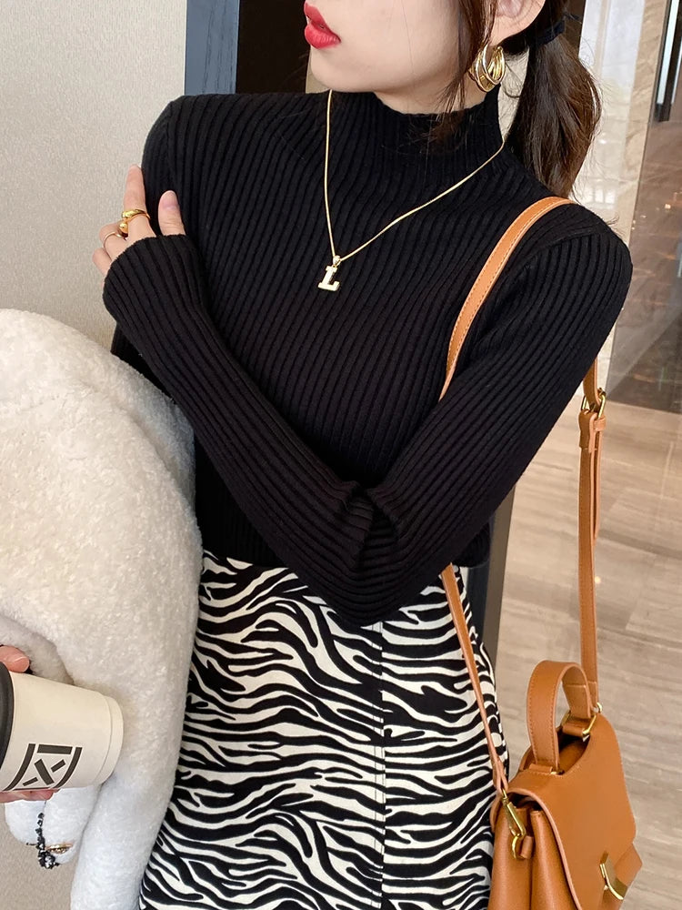 Classic Turtleneck Knit Sweater