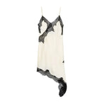 Satin Backless Asymmetric Mini Dress