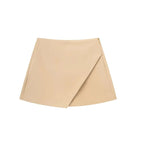 High Waist Asymmetric Skort