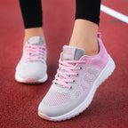 Breathable Mesh Lace Up Sneakers
