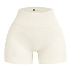 High Waist Ribbed Yoga Shorts