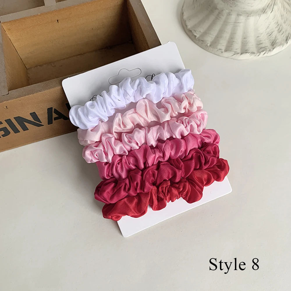 Hair Scrunchies Set - 3/6 pcs