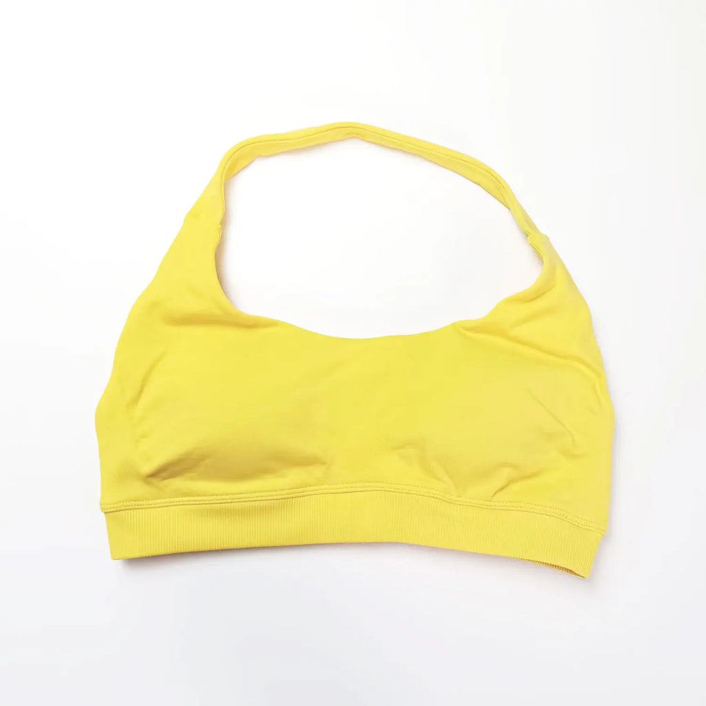 Seamless Halter Push Up Sports Bra