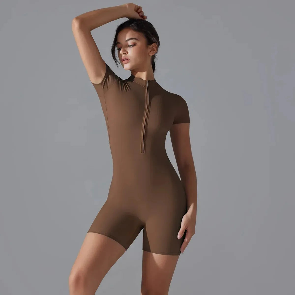 Yoga Jumpsuit Zipper Bodysuit