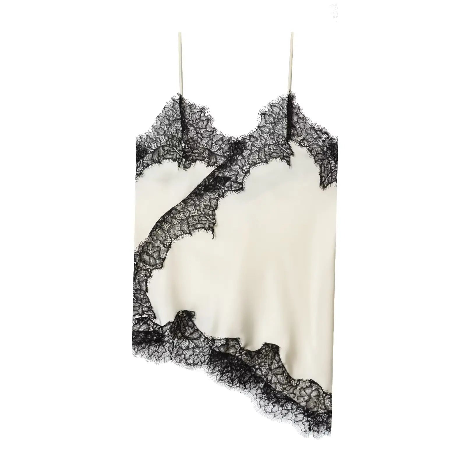 Satin Backless Asymmetrical  Top