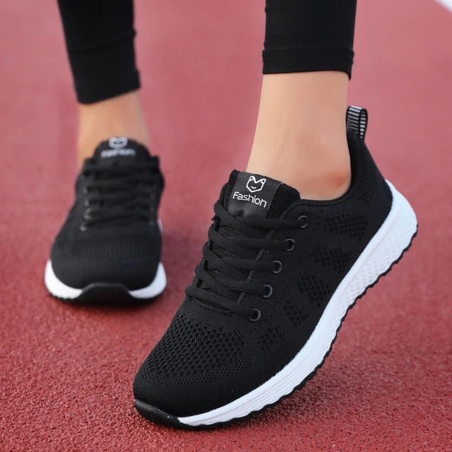 Breathable Mesh Lace Up Sneakers