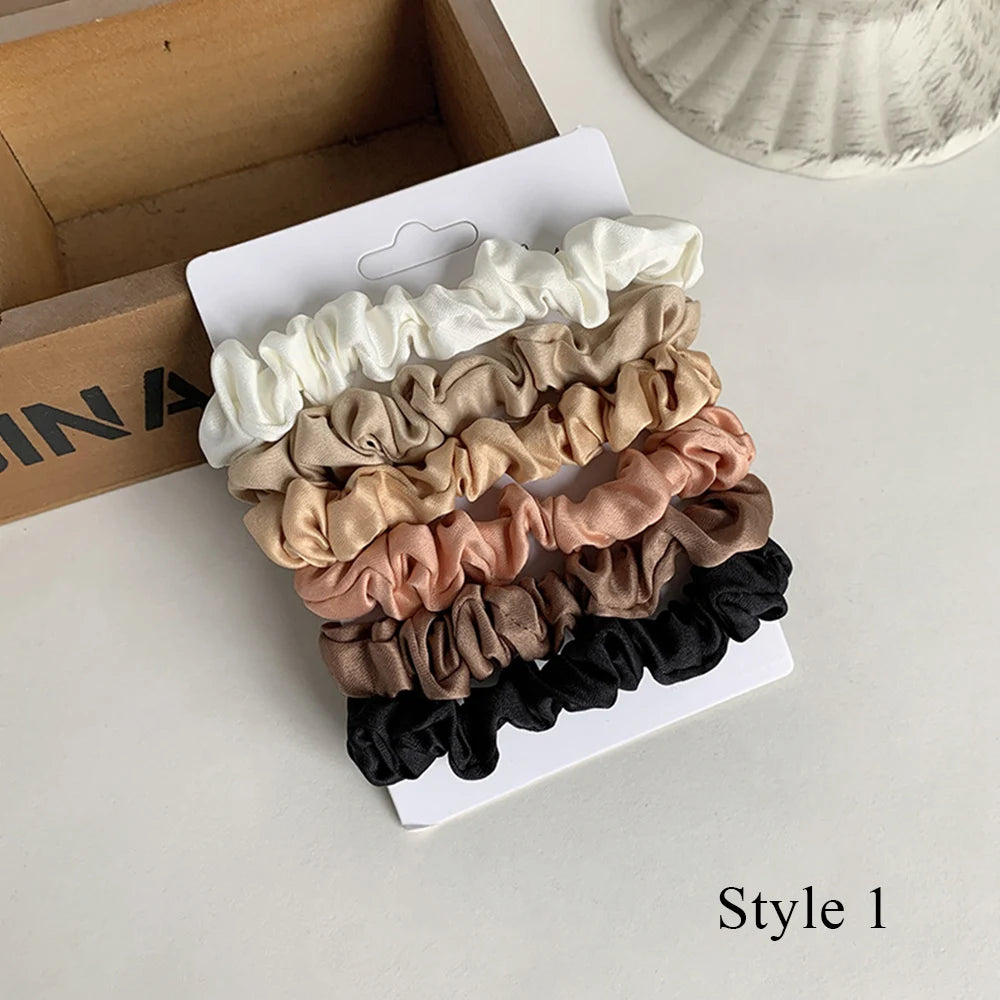 Hair Scrunchies Set - 3/6 pcs