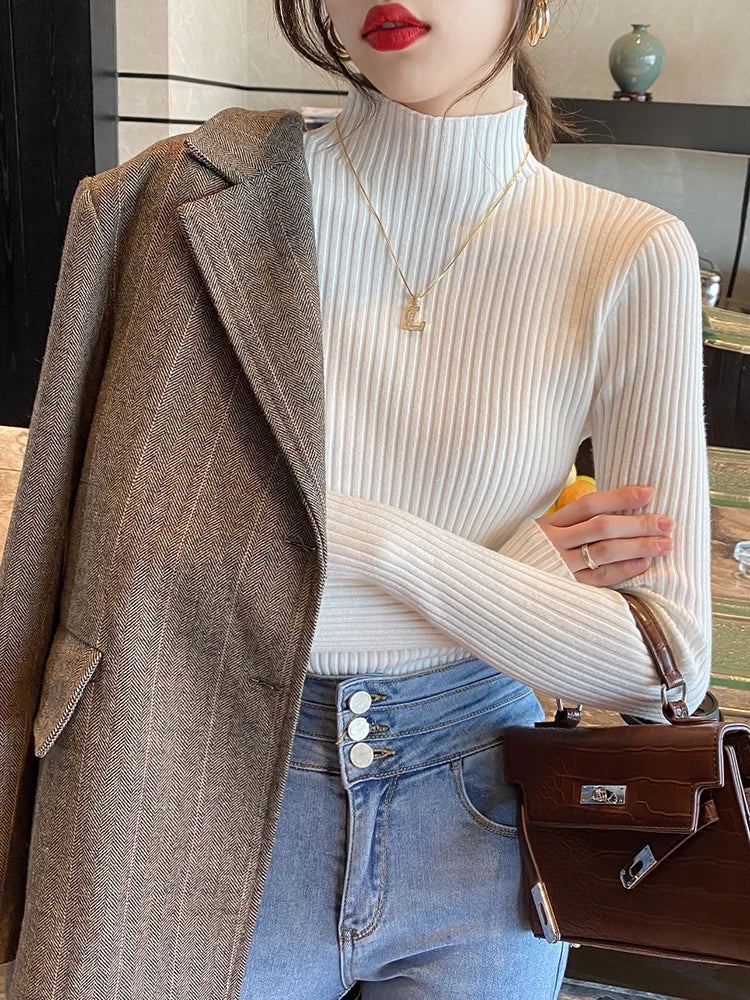 Classic Turtleneck Knit Sweater