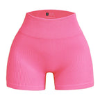 High Waist Ribbed Yoga Shorts