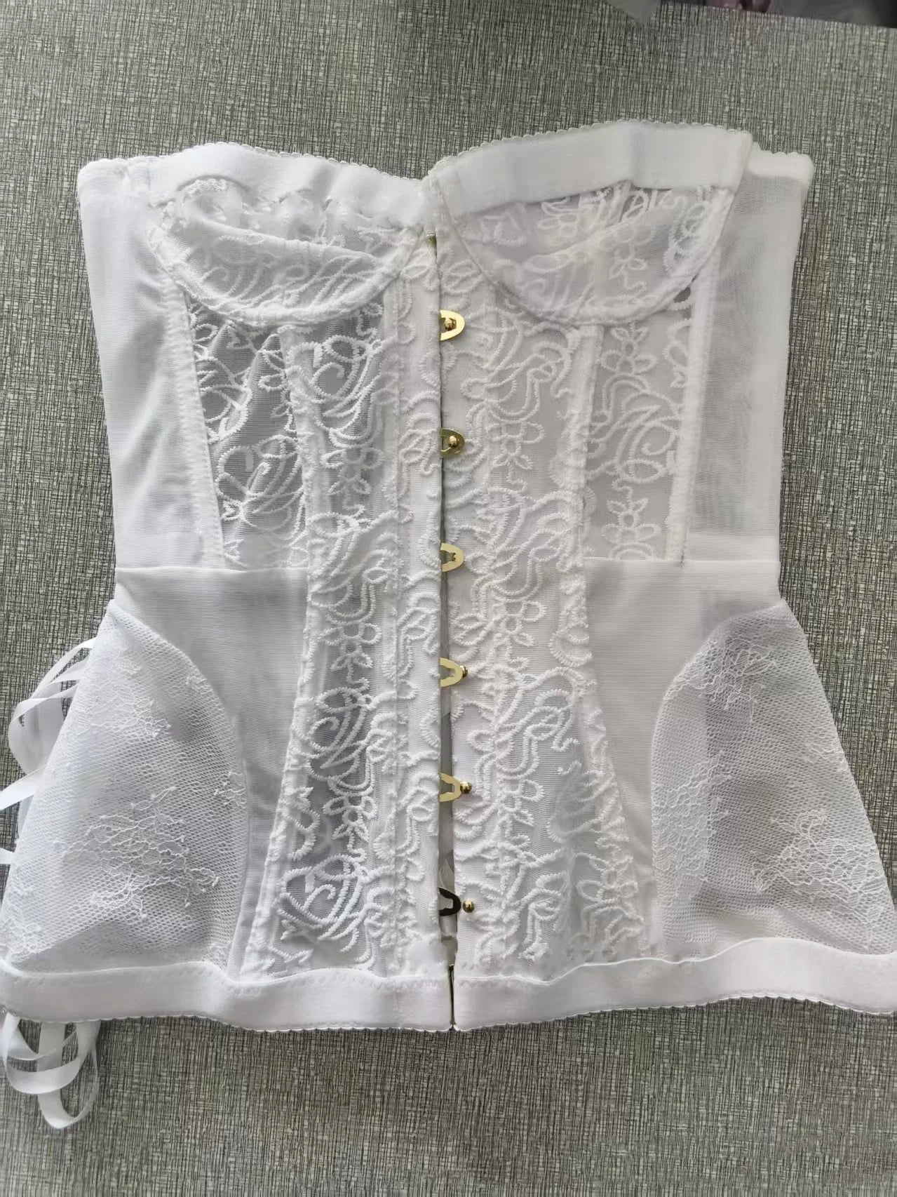Lace Strapless Corset Tube Top